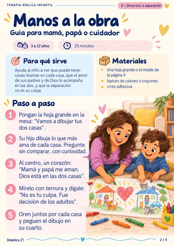 Dinámica 21, página 2: Dos casas, un mismo amor