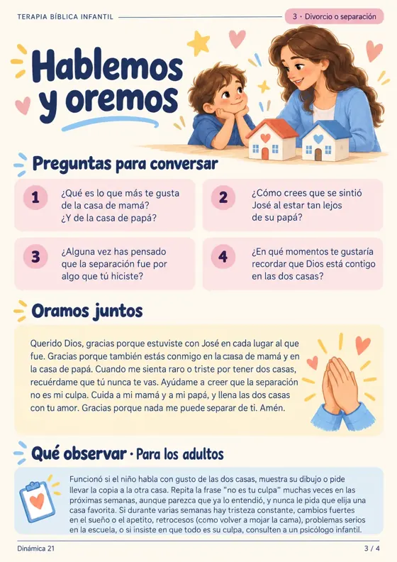Dinámica 21, página 3: Dos casas, un mismo amor
